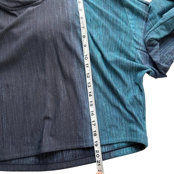 lululemon 8 Lab Varsa Blue Jacquard Stripe Crop Athletic Hoodie W3DDWS - Picture 7 of 9